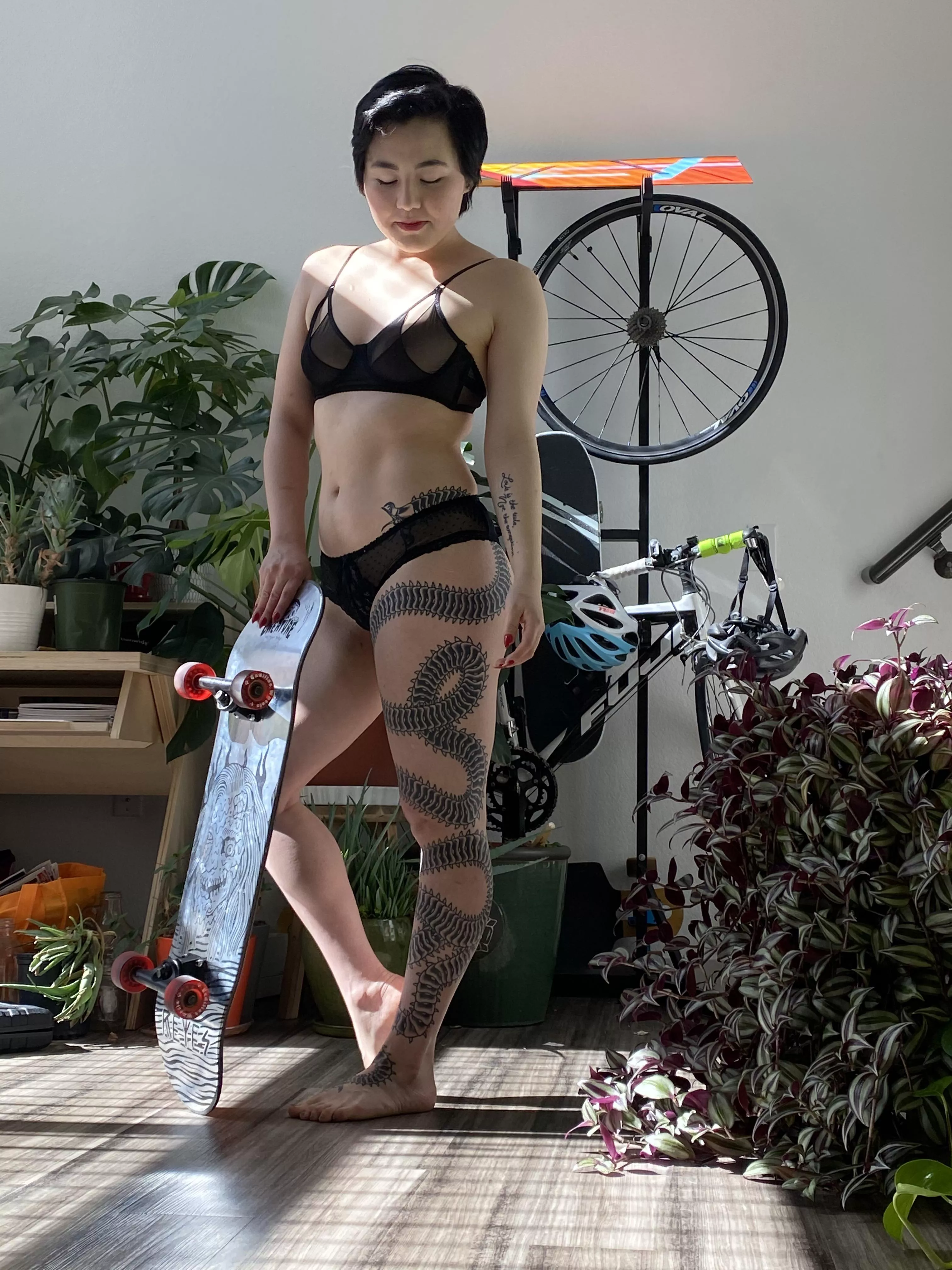 I swing both ways...boards AND bikes 😘😈 posted by heavenly_hannahh