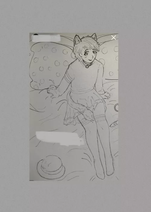 I tend to sketch a lot during my night shift job… tonight’s sketch is a catboy femboy 🐈‍⬛ so cute!! by Extension-Ad-95