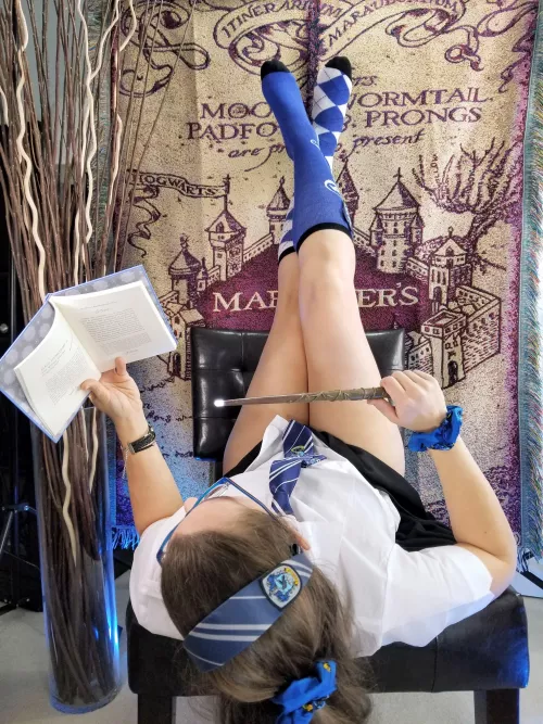 I think I retain material better this way... 📚🤔😅 by Mrs_Tight