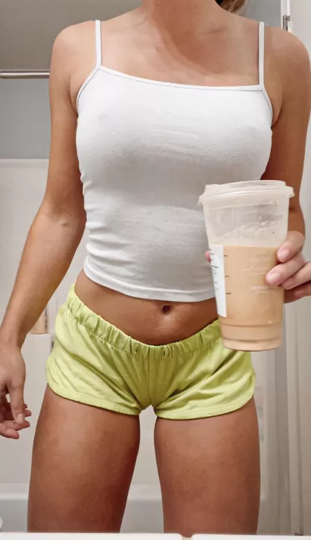 I think I should accidentally spill some coffee on my white shirt. Do you agree? 😏 by LexiRae824