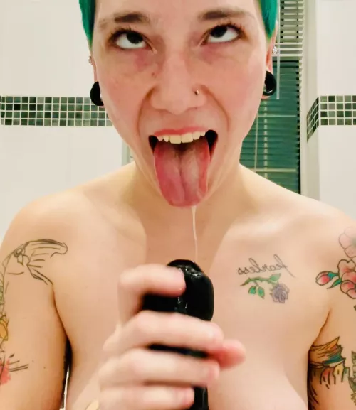 I think my tongue is longer than my hair! by twinxxi