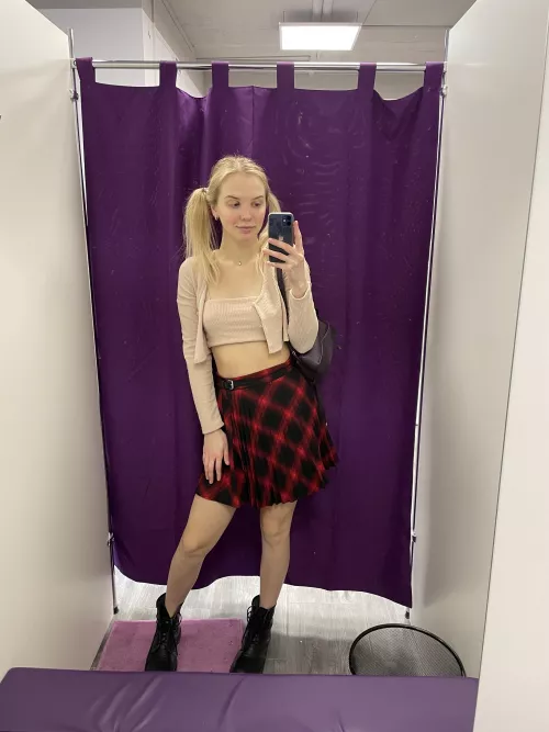 I took this photo in the dressing room when I was trying on a skirt. by LarissaLumpkin