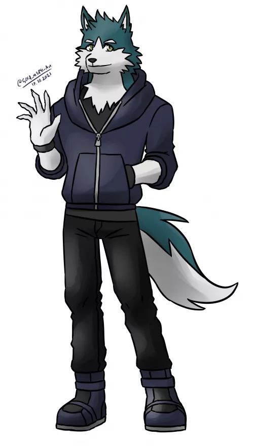 I tried drawing a wolf furry. Please lemme know what you think as I adjust to drawing furries. (g0ld_m3d4l_art) by g0ld_m3d4l_art