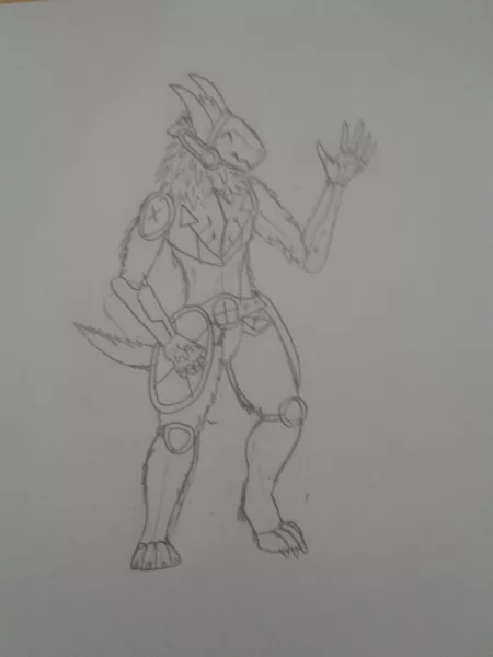 I tried to draw a protogen. My art. Feel free to critique it, not as furry myself but I think protogens look cool. by Robloxcursemaker