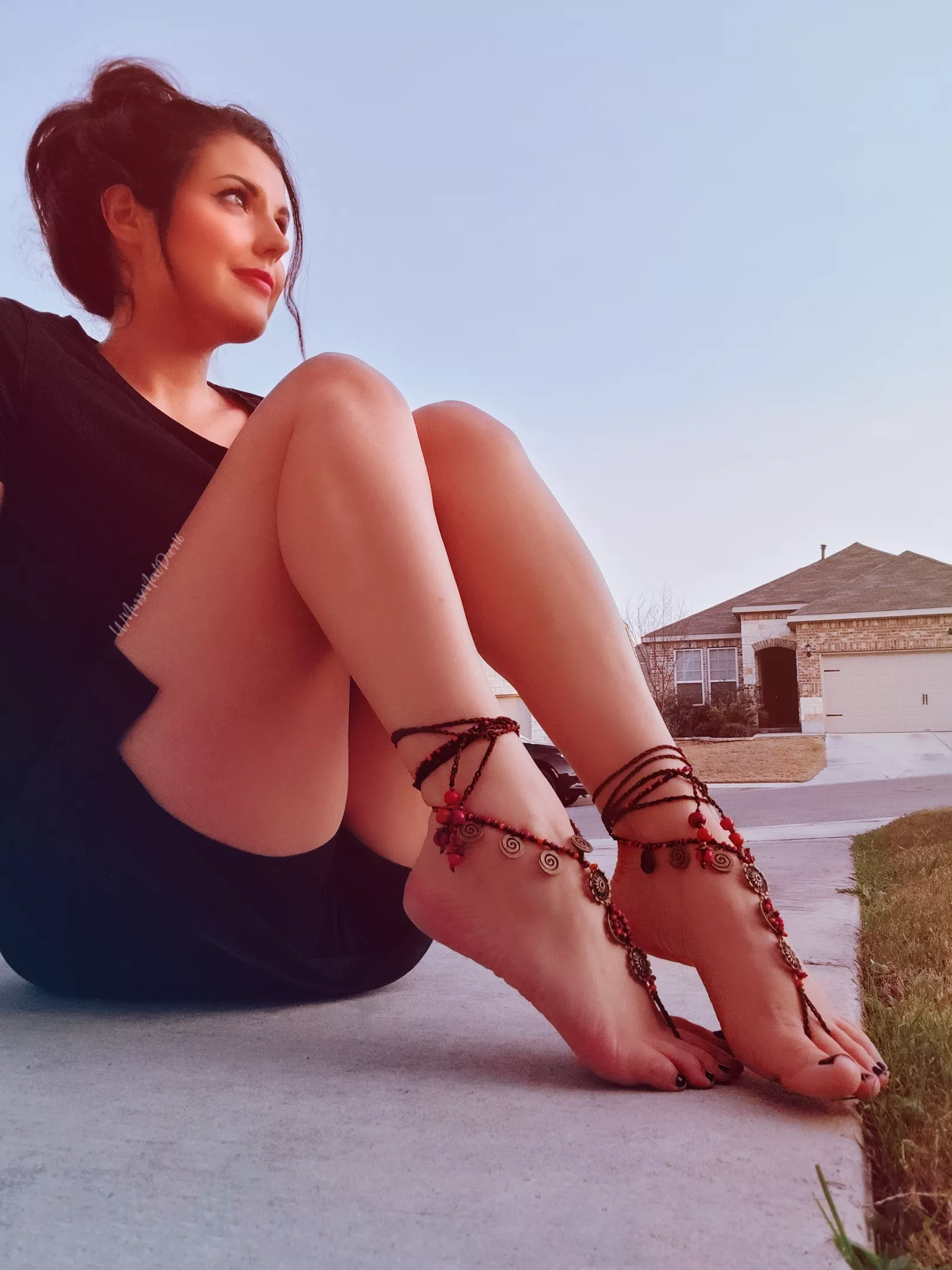 I want you thinking of my high arches and soft soles all day 😏 This is what is waiting for you at home... posted by NurseNextDoor16