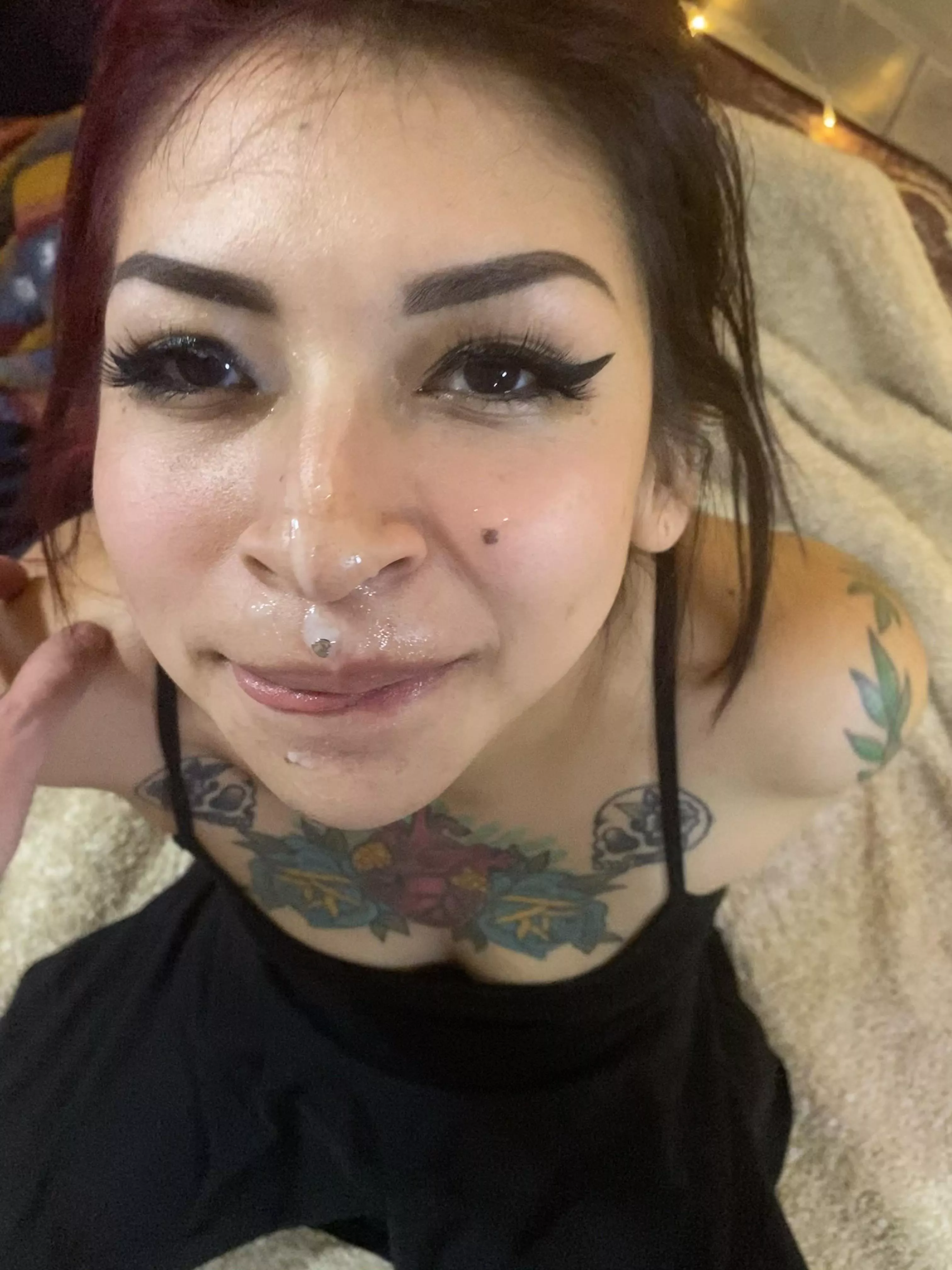 I was begging for cum... so he delivered, on my face. posted by VanillaBunii
