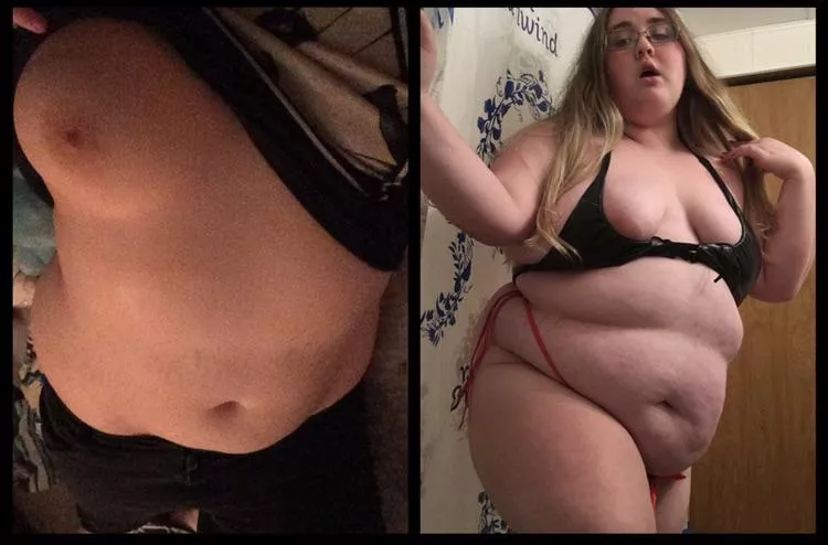 I was just a lil bit chunky before, now I’m really a piggy! posted by goddesskarma3