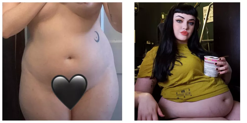 I was just saying to my husband that I feel like I haven’t gained THAT much in the last year or so. Then he showed me these two pics together 👀 by hmmwelp