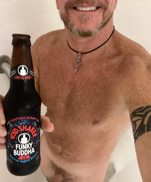 I was told by a friend that this was my pussy eatin’ grin. Actually, it’s why I jumped in the shower. 😉 by tunesandsomebud_420