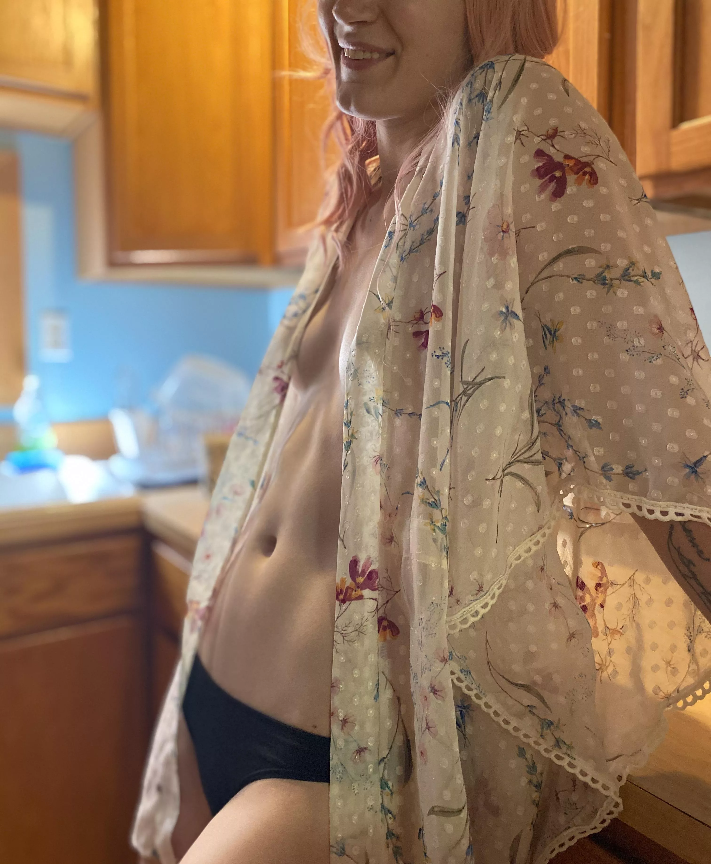 I wasn’t [f]inished playing in the kitchen 😋 posted by PandaBear12233
