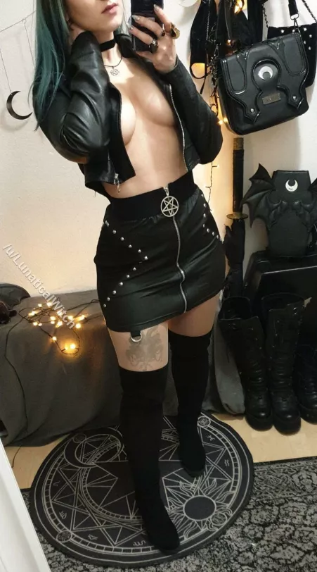 I wear the shortest and tightest skirts just to turn you on 😈 Is it working? by LunaticalWitch