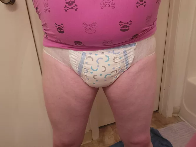 I wet my panties so I had to take a shower and pullup by lostwng