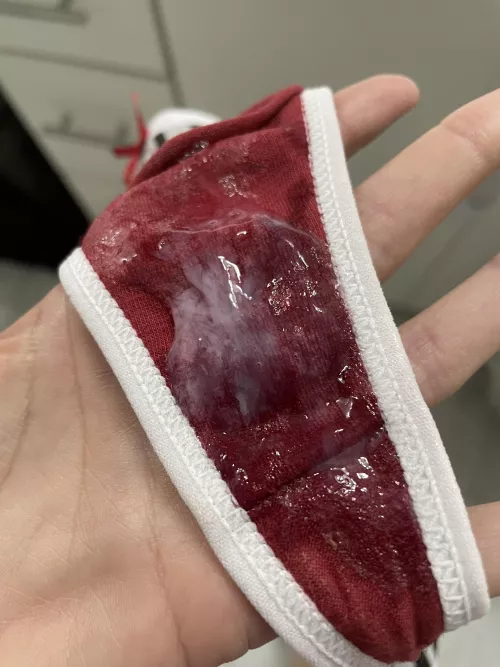 I wish you could feel my ovulation cream in real life. So silky and stretches between your fingers so nicely. by Ashleyybeee