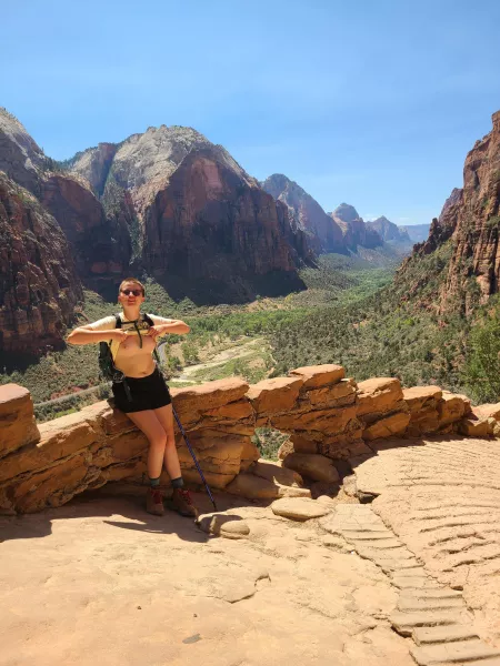 I wonder how many hikers saw me from down below or up above. by bleedingpoppies