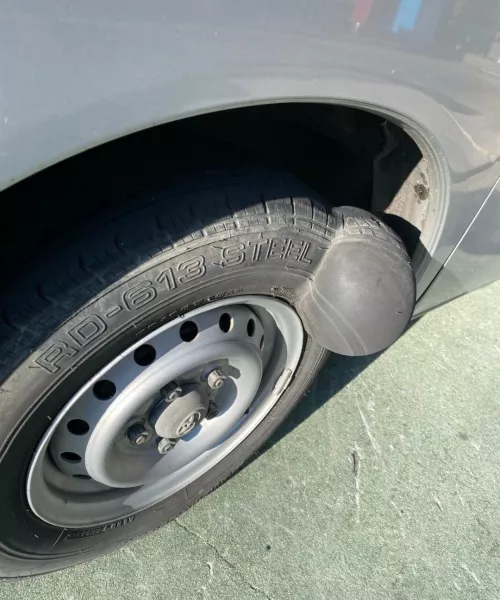 I wonder if he used one of those green goo cans of Fix-A-Flat? *POP!! by pipehonker