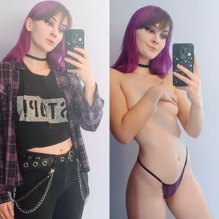 I wonder why my side by side pics always get the most attention? by impossiblepig666