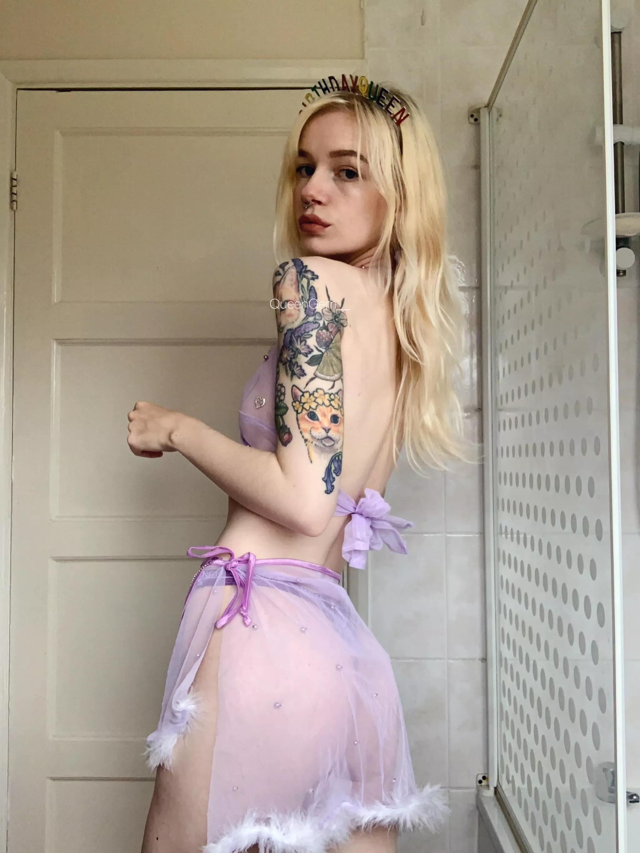 I wore it because J look cute but its very revealing 👀 posted by QueenGem__