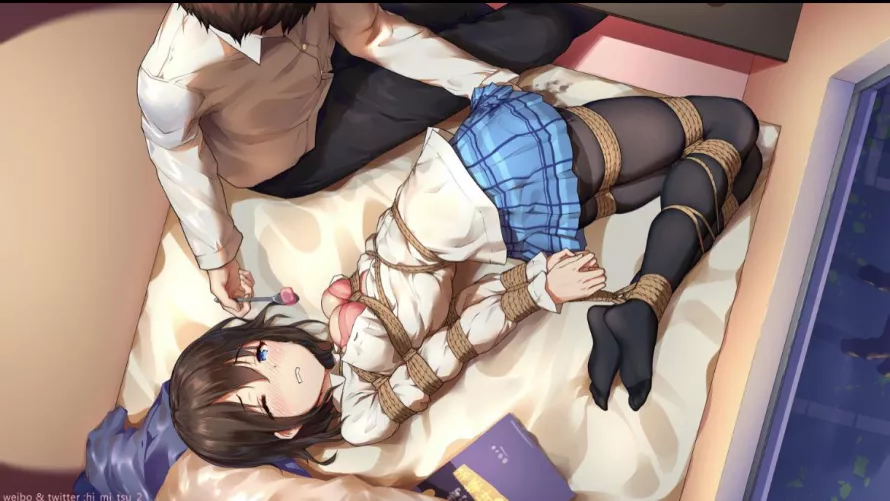 I would love to get tied up and fed like this by LunaUwU666