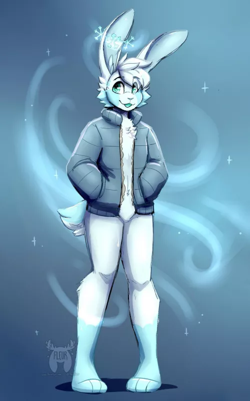 Ice bunny (Art by me: @Fleurfurr on twitter) by Fleurfurr