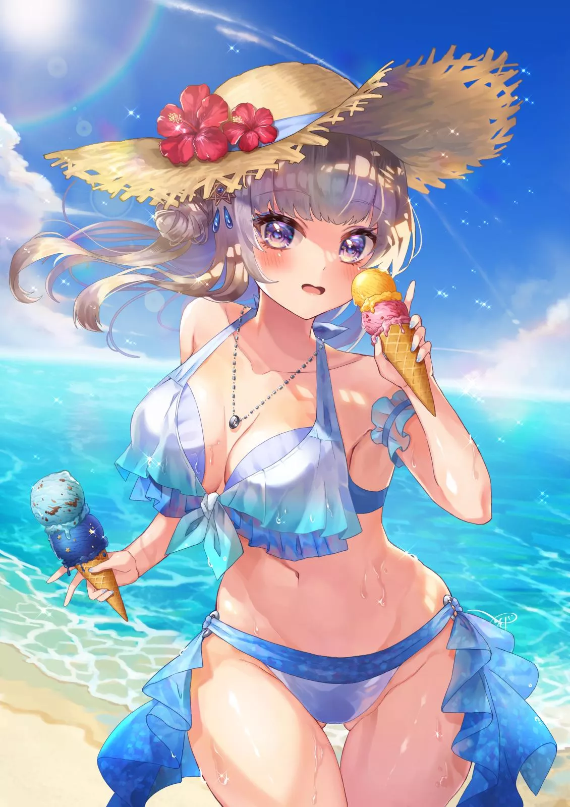 Ice Cream at the Beach [Original] posted by CheetahSperm18