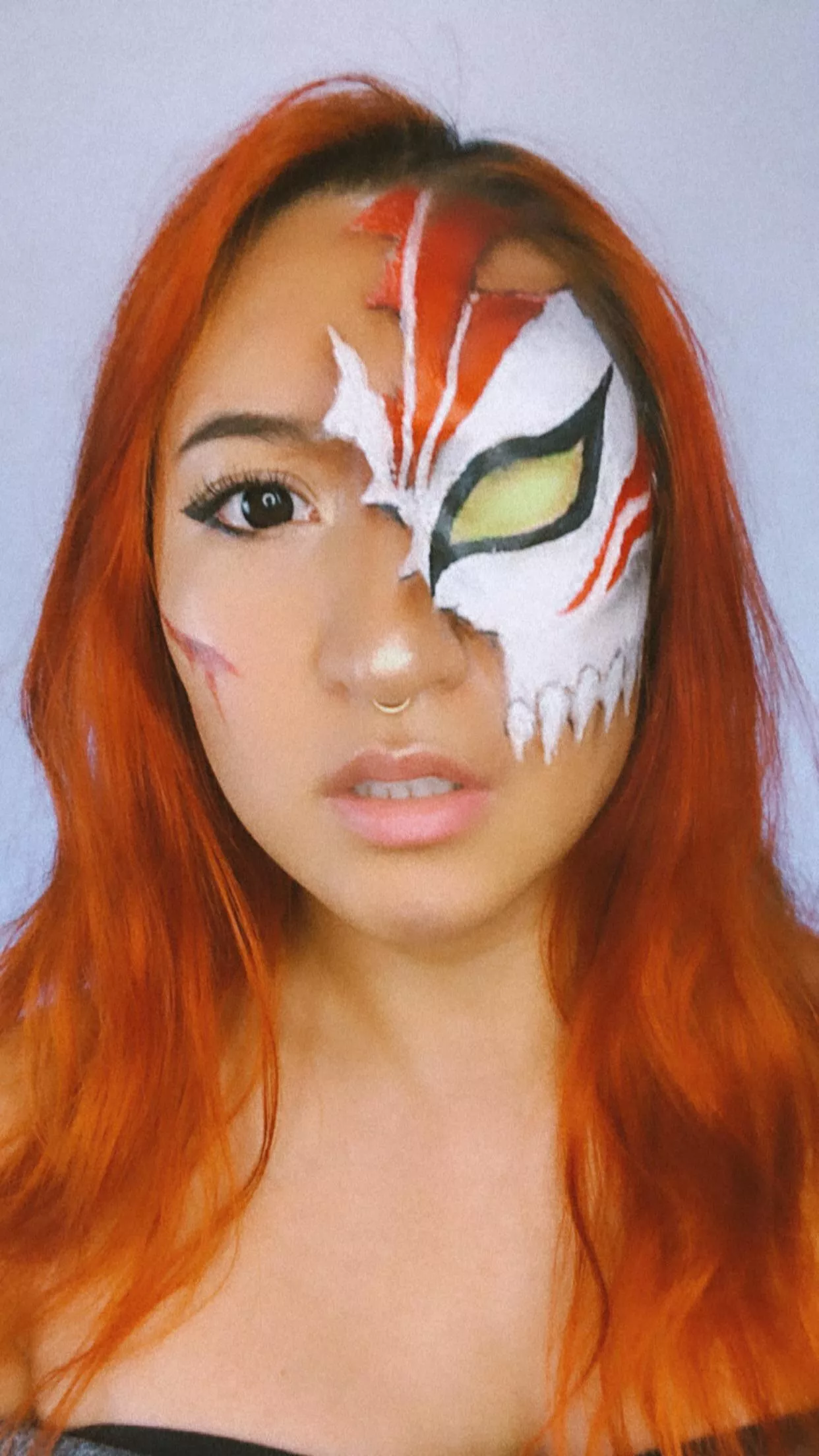Ichigo Fractured Hollow Mask Inspired Makeup by Seekaysee posted by Lysenaize332