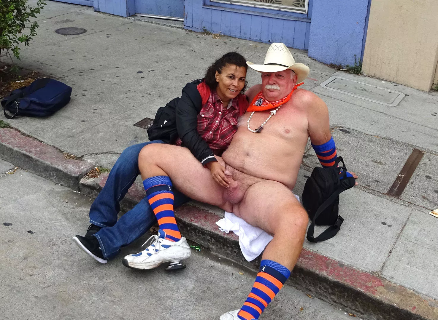 I'd be called Mr Smiles too, if someone did this to me! posted by Public-Erection-CFNM