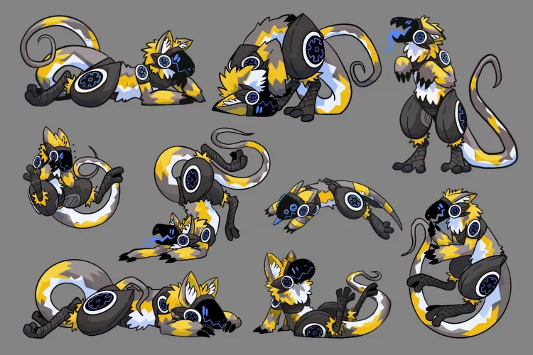 I’d like to introduce my goofy protogen, Rivet (OC) by Flashfire_Pigeon