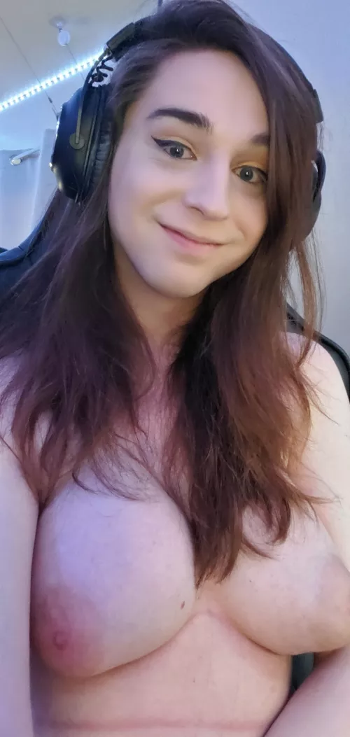 If I was your gamer girl, would I be under your desk or would you? 😜 by carissa-lee