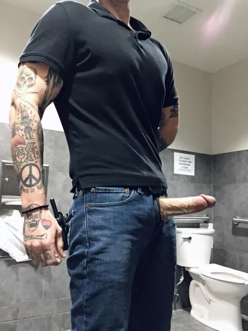 If only everyone knew I was showing my cock to horny strangers at work by HansVonHung