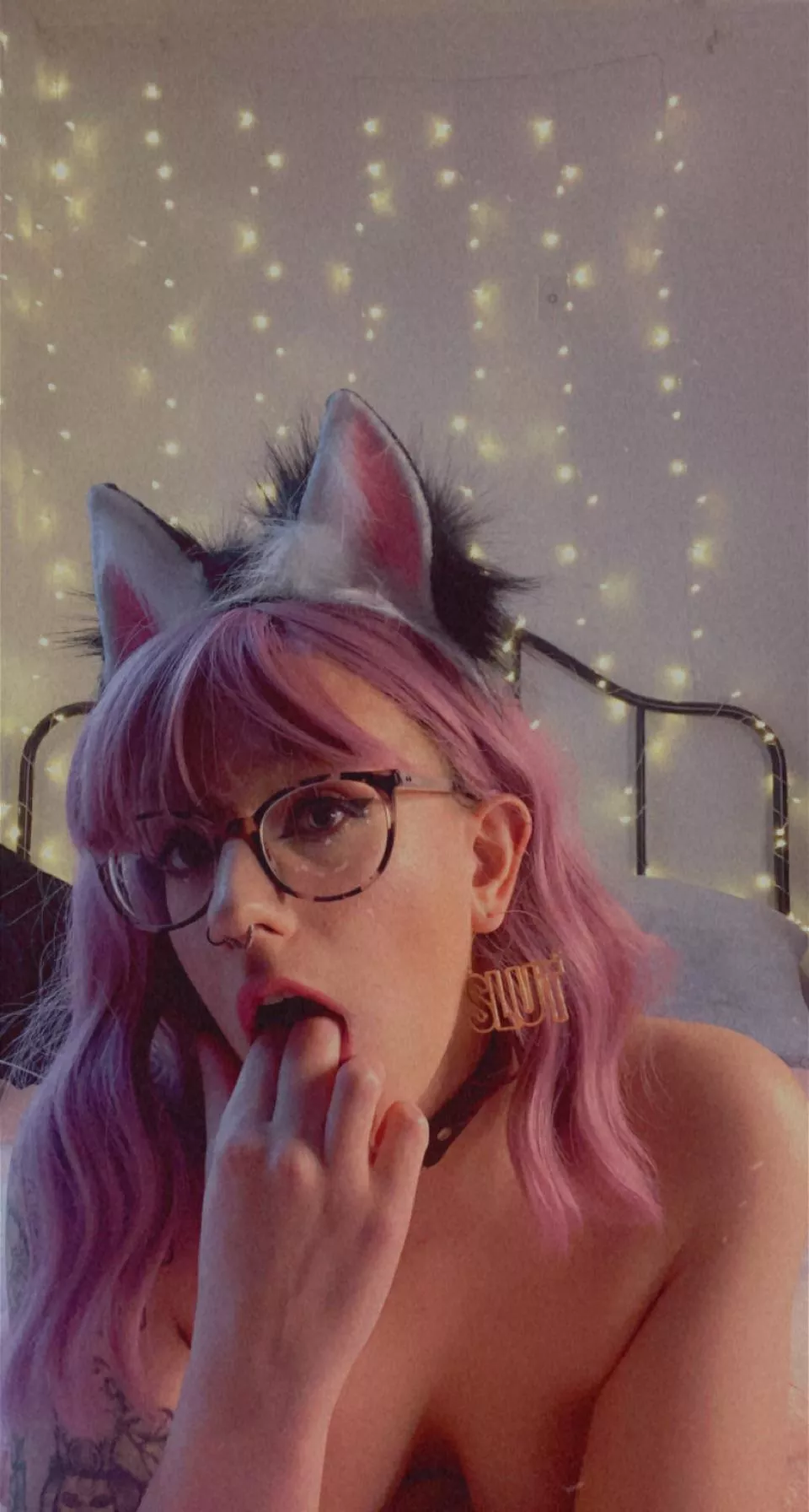 I’ll be your kitty if you want 💜 posted by willow_xoxo414