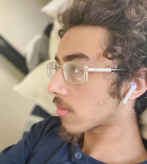I'm 19 and should I keep my facial hair or cut it? I'm very insecure of my profile (especially my nose) but idk (Also excuse the fact I need to shave lol) by Melodic-Dimension969