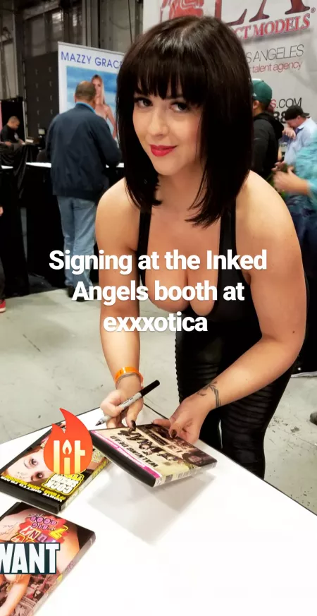 I'm at Exxxotica New Jersey Jersey today, signing at the Inked Angels booth. Cum say hi! by larkinlove