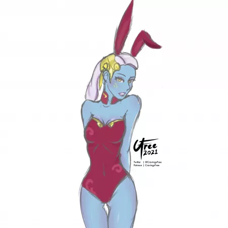 I’m Doing a Bunnysuit Sketch Everyday For All of October, Day 1: Senator Chuchi (CravingsFree) by CravernFree