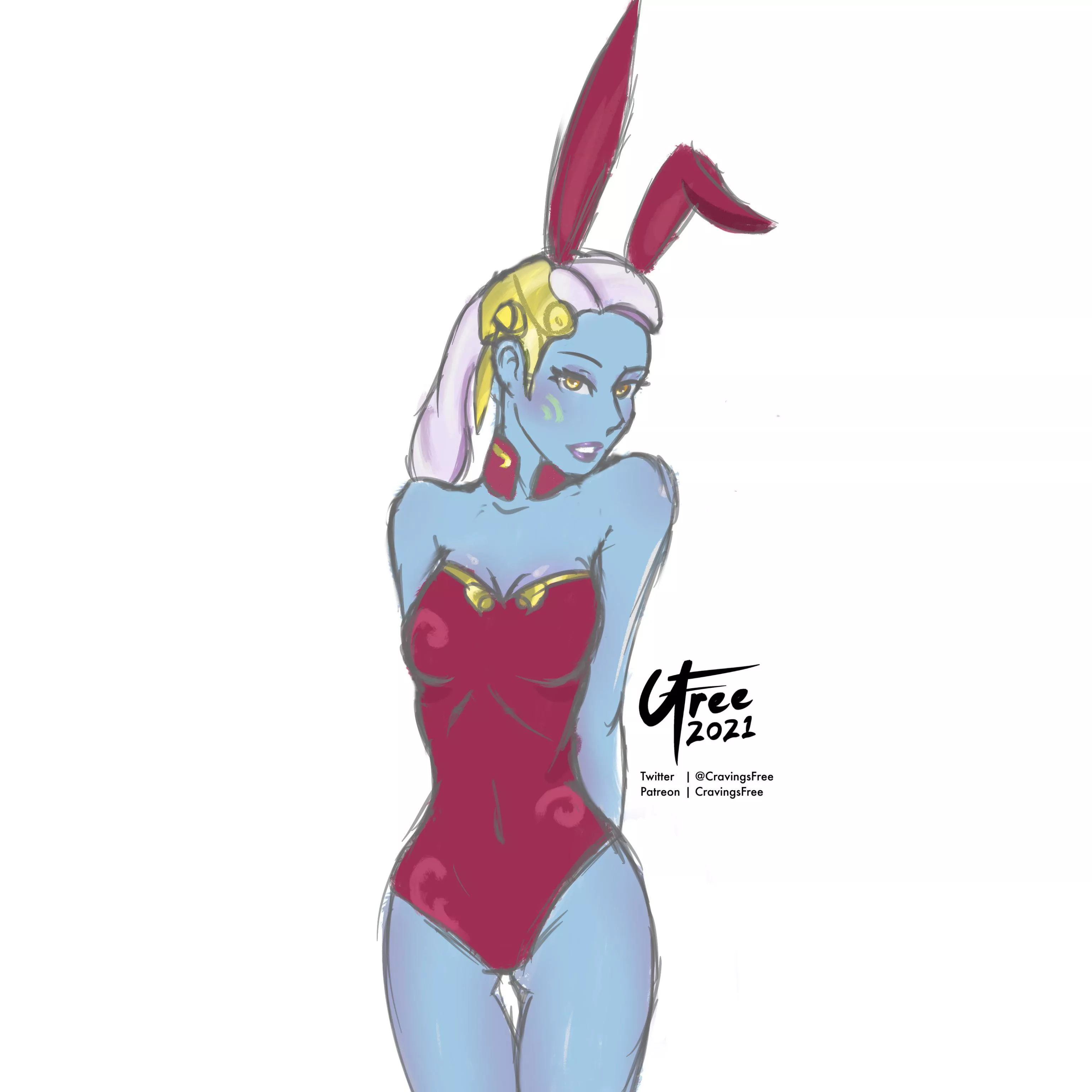 I’m Doing a Bunnysuit Sketch Everyday For All of October, Day 1: Senator Chuchi (CravingsFree) posted by CravernFree