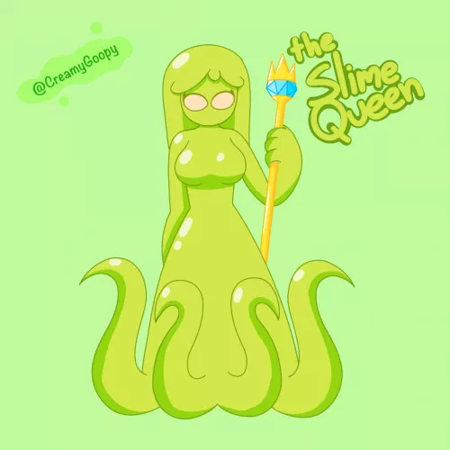 Im making a Slime-verse and this fine lady is their queen by Cuneyt_Ali