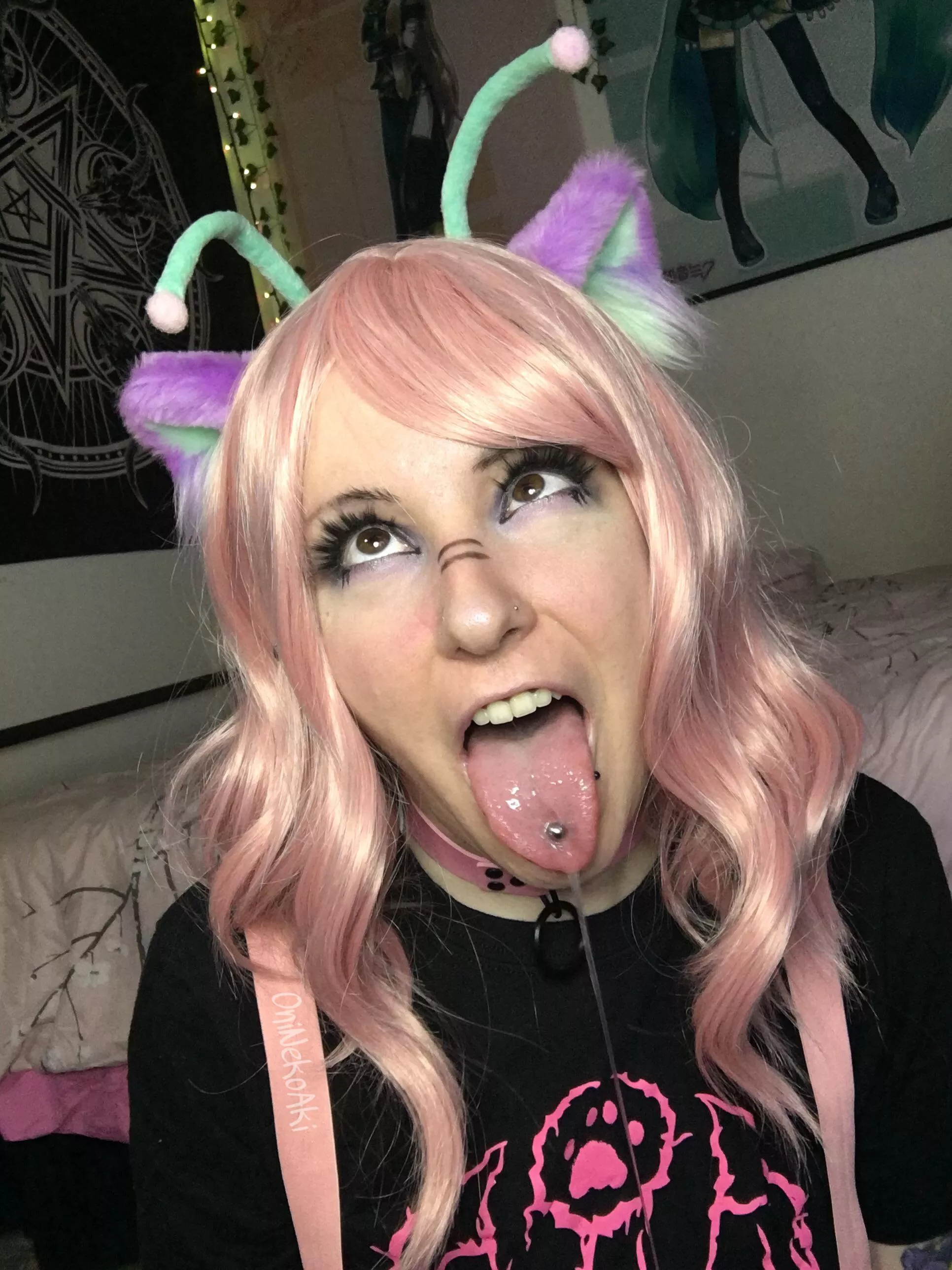 I’m new :3 hopefully my ahegao isn’t too bad posted by Oni_Neko_Aki
