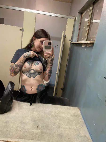 I’m not exactly showing here but the pregnancy is giving me boobs! This is my first time posting nude on the internet pregnant! I’m nervous 😬 by gothicmarijuana