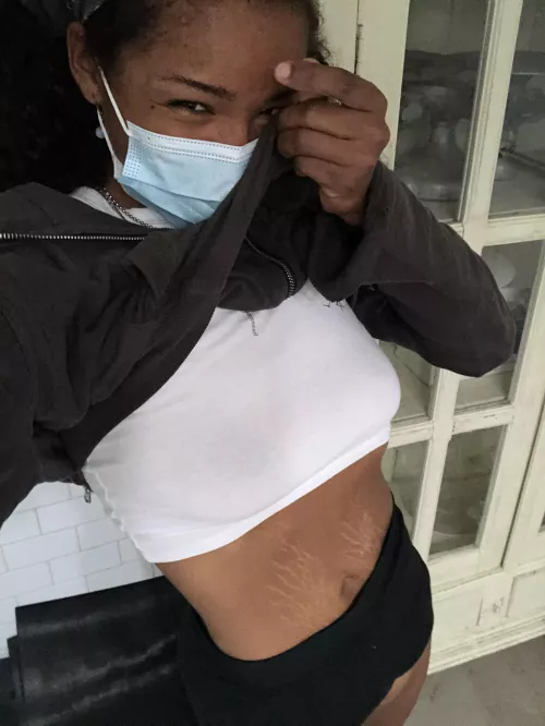 I’m not wearing a bra and the only thing covering me is my apron LOL by lexlovescock