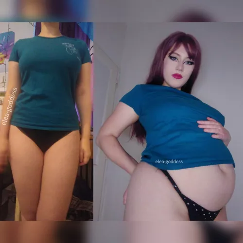 I'm so nervous about meeting my extended family for Christmas. I was a little chubby last time they saw me, now I waddle with a fat gut sticking out 😳 by elea-goddess