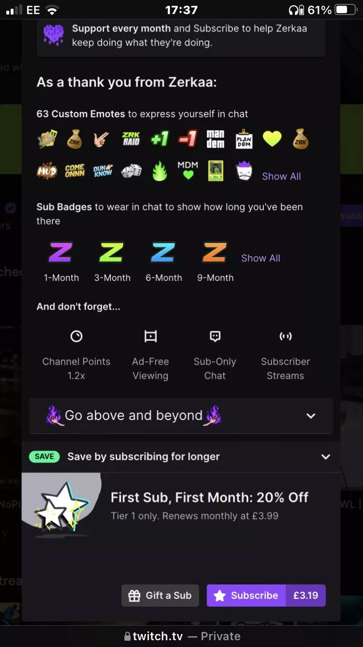 I’m trying to resub with my prime sub but the option ain’t showing, I’ve tried on pc and the same stuff shows, my Amazon is connected etc posted by GeordieJordan96