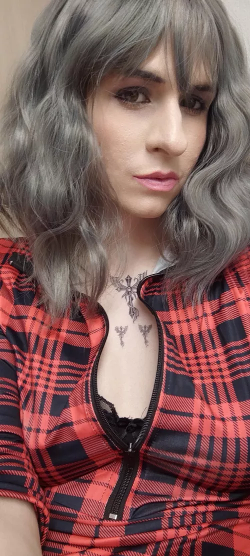 I'm unsure about this look would purple hair be better? by Ok_Conference1952