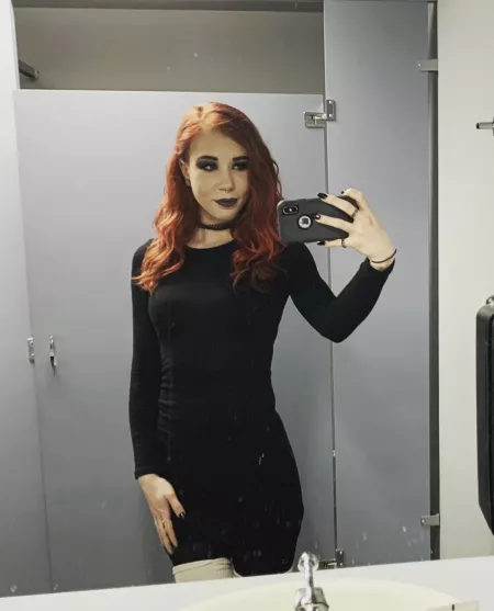 Im wearing my leather BDSM straps under this while I goto work as a Budtender =) by knotty_fay