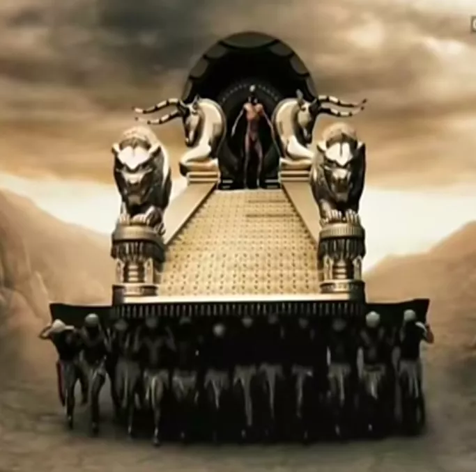 Imagine being the king of Persia except having ponygirls carry your throne like this posted by twilightbreakin