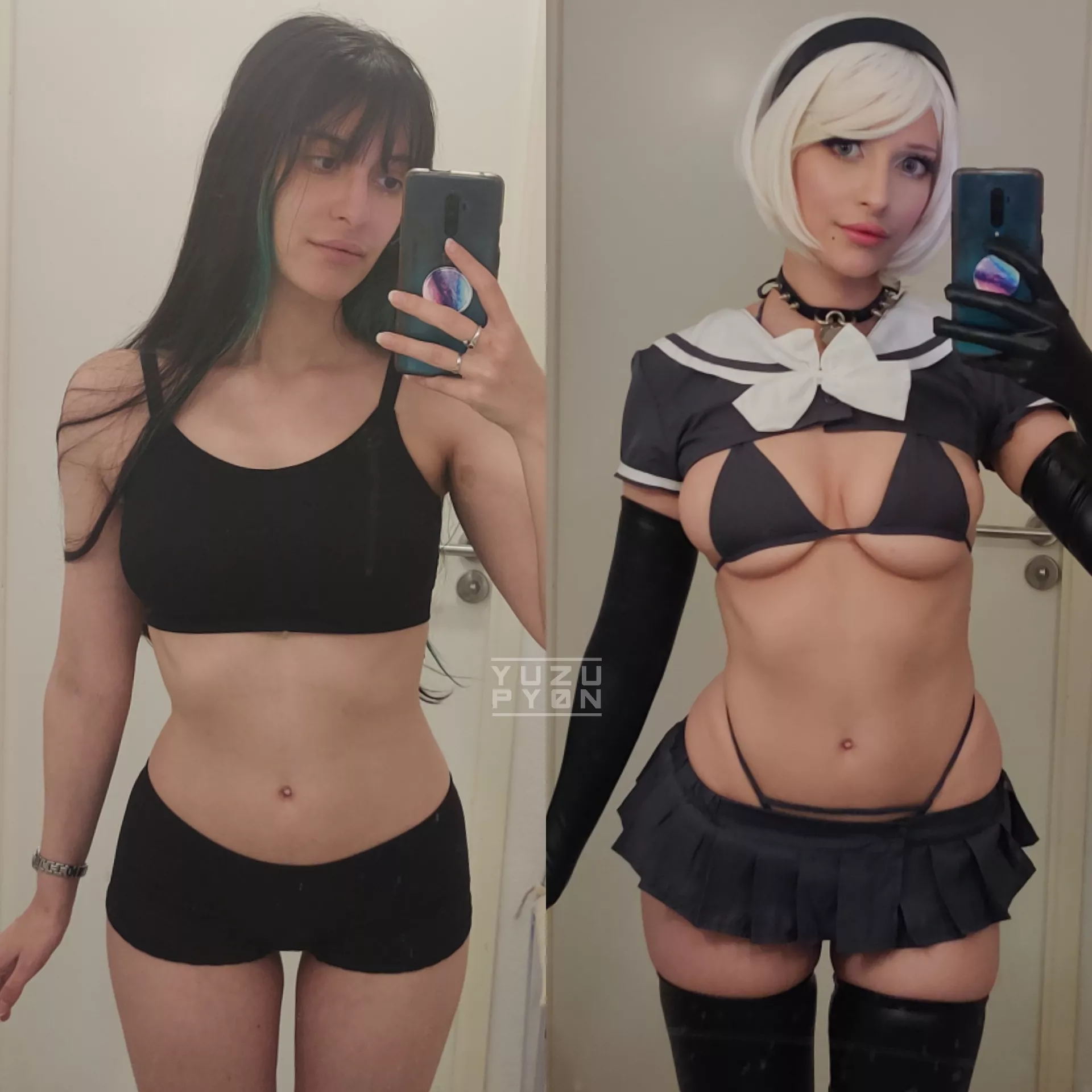 In and Out of Cosplay by YuzuPyon - 2B from the game Nier:Automata (Seifuku Ver) posted by YuzuPyon