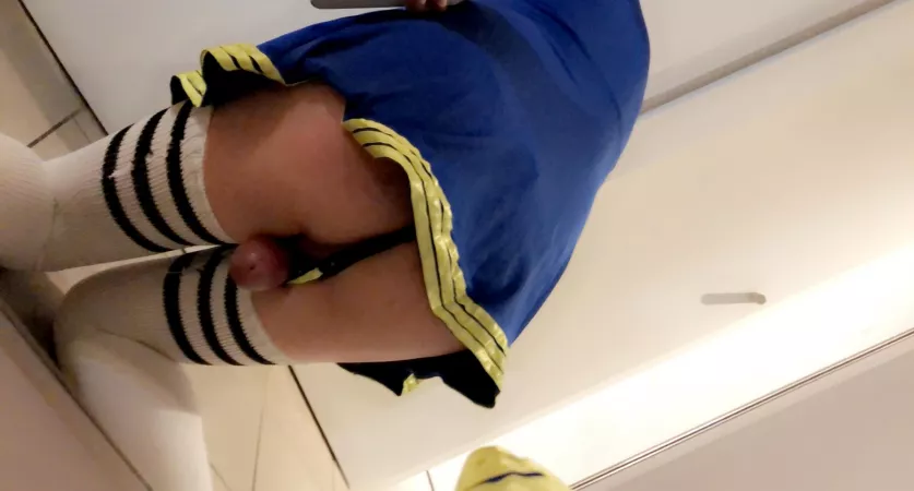 In my cheerleader uniform by sluttycumsissy