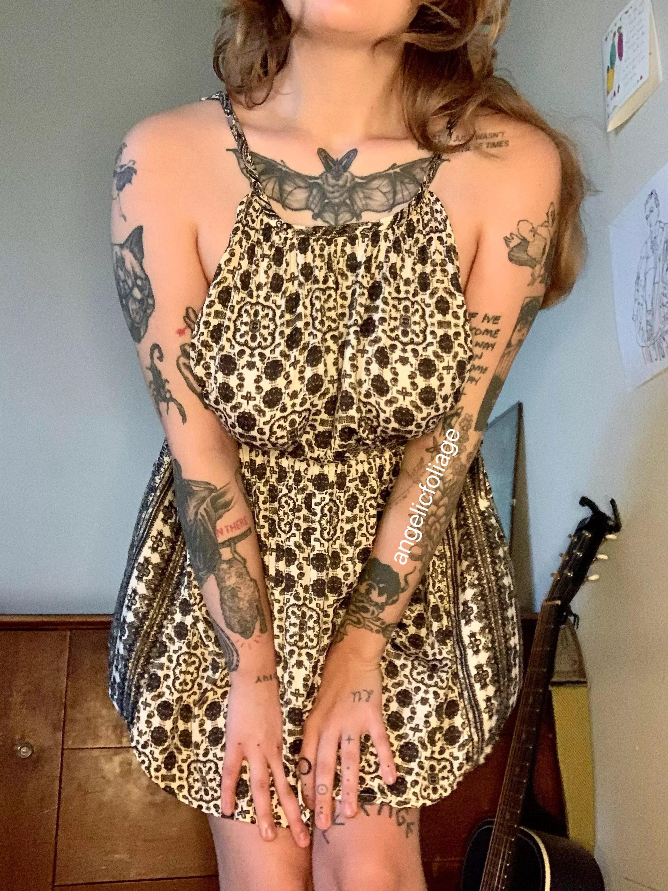 in my new sundress ~ too bad it’s raining today!! posted by AngelicFoliage