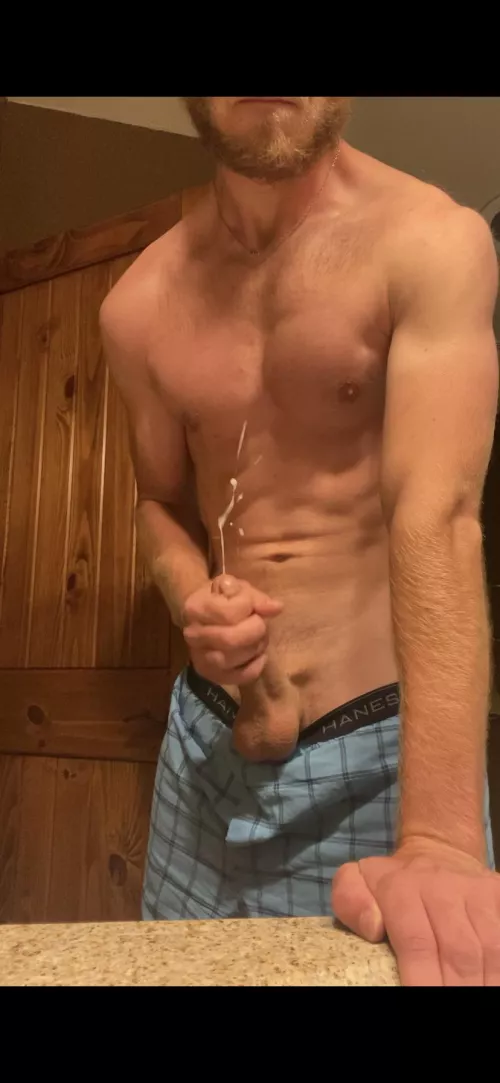 In my shared college bathroom….screenshot from a video by cowboyashton
