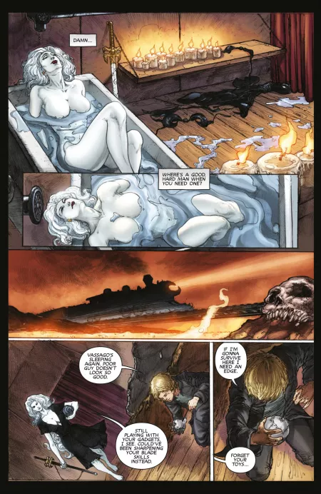 In the bath [Lady Death: Extinction Express #1] by sabhall12