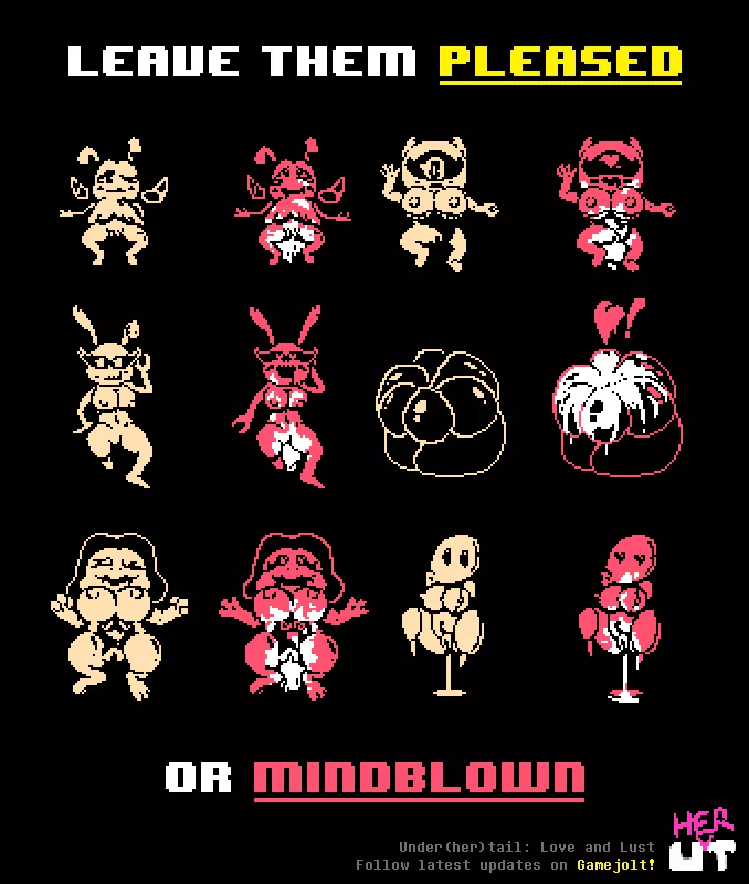In Under(her)tail: Love and Lust, all Encounters end with Monsters left Pleased from fucking you. Will you leave them that way, or continue 'till they're Mindblown? posted by Hatbeemo