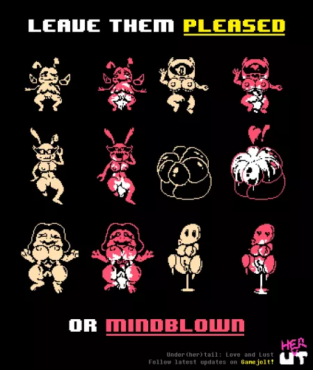 In Under(her)tail: Love and Lust, all Encounters end with Monsters left Pleased from fucking you. Will you leave them that way, or continue 'till they're Mindblown? by Hatbeemo